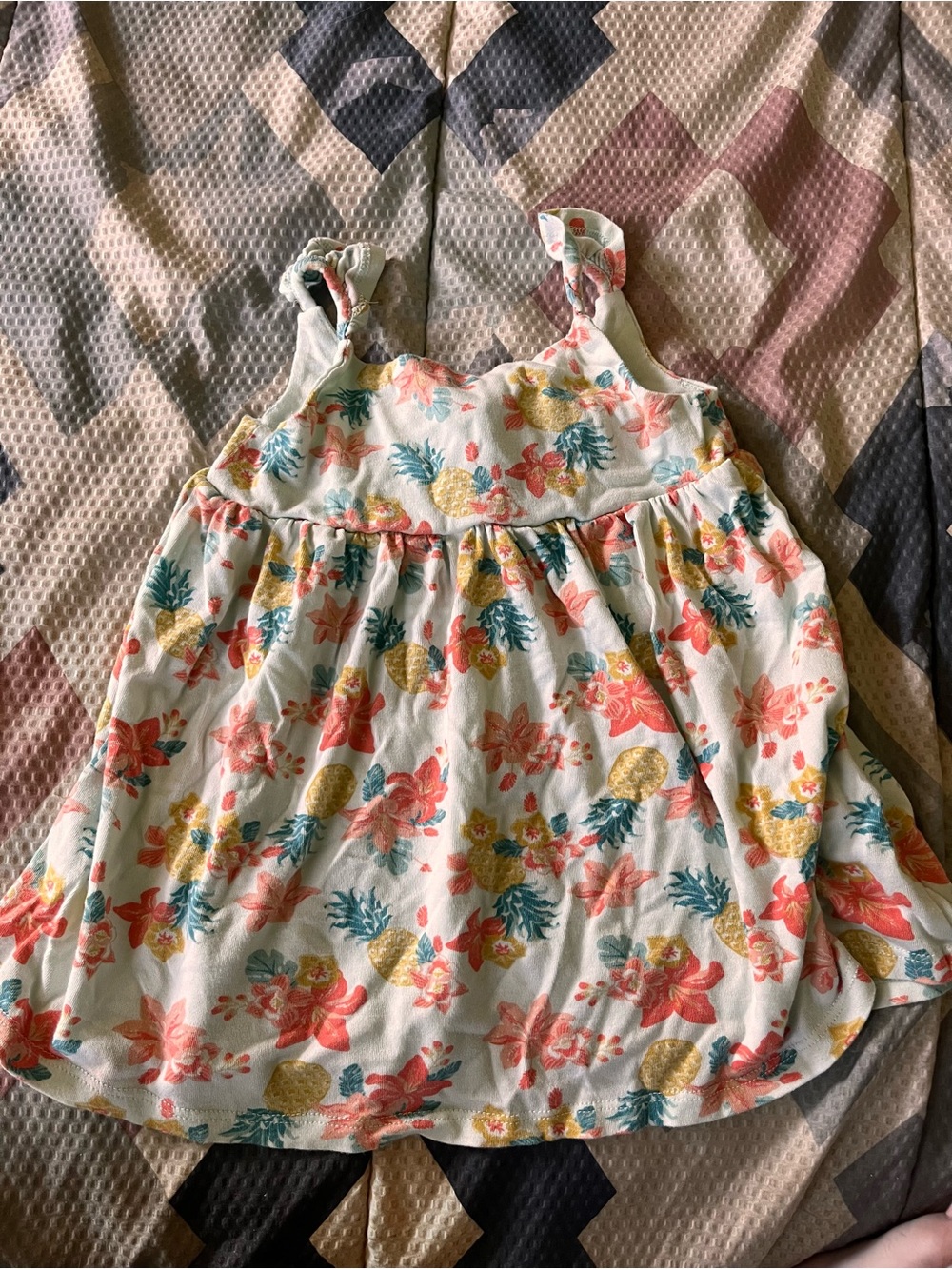 Sigrid Olsen Tank Dress with Coral, Yellow & Teal Floral Print